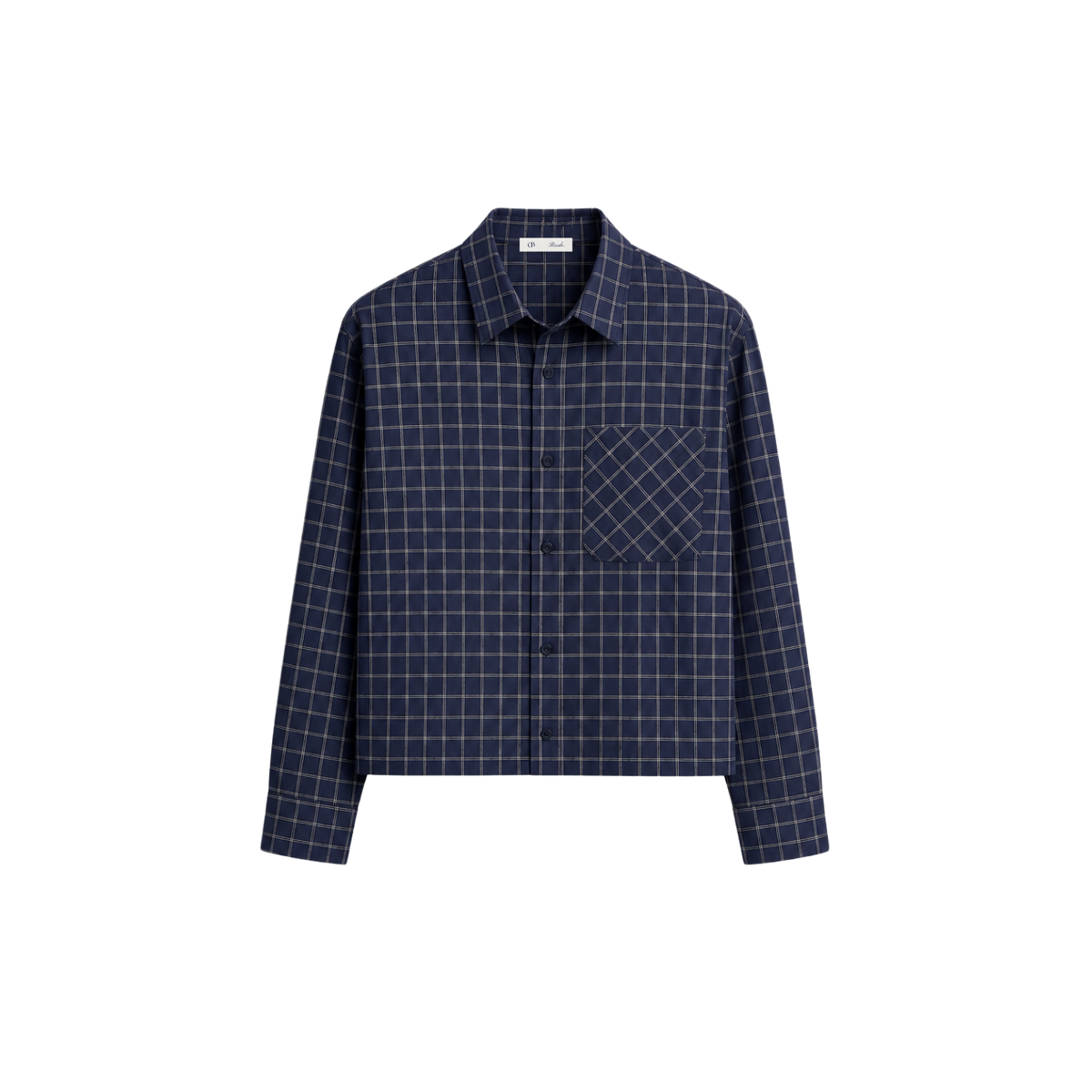 Brode Essential Shirt - Navy Windowpane